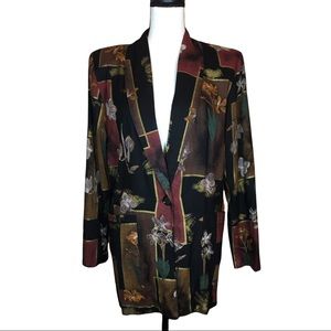 Vintage Oversized Floral Blazer Size Small